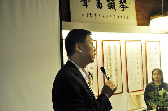 围棋部部长王谊致辞